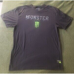 Monster Energy Shirt Mens Size XL Black Unleash The Beast Drink Racing Black